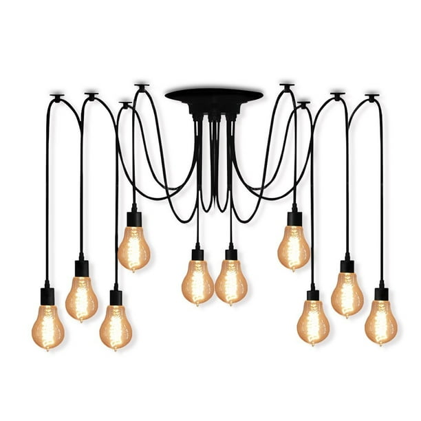 6 Head Branch Industrial Chandelier Light Pendant Lighting Ceiling Fixtures Lamp 